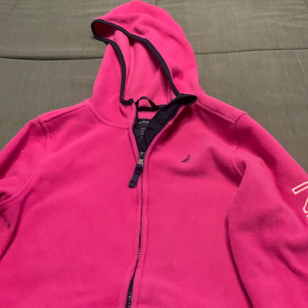 Nautical zip up jacket youth XL new with tags